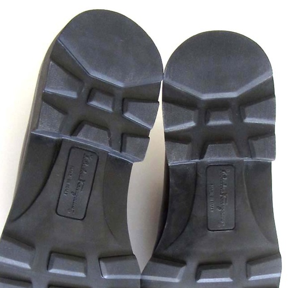 FERRAGAMO Model brown split toe derby shoes 10 2E - Picture 7 of 8